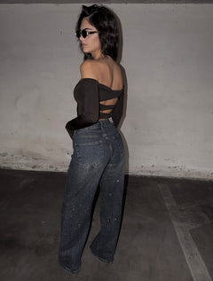 Top crop con manicotto